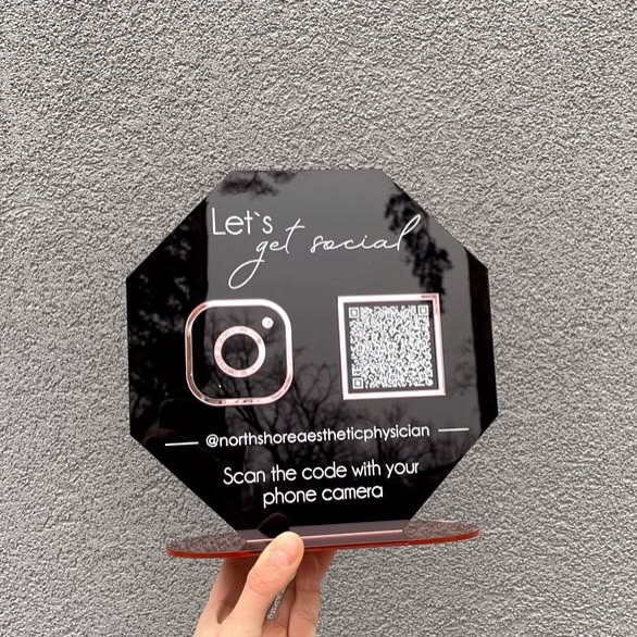 acrylic business/social media signage printing in lagos nigeria